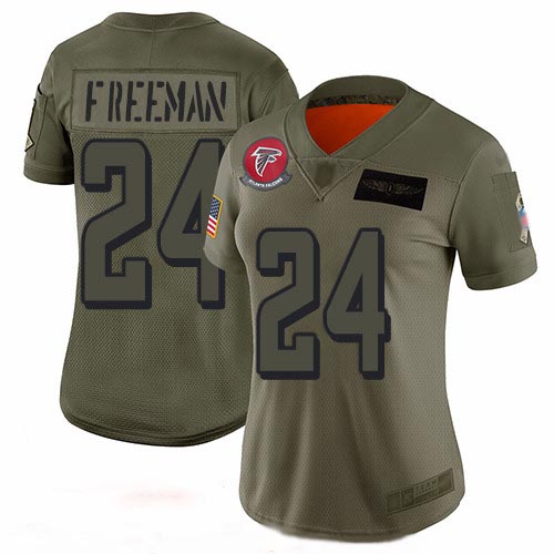Falcons #24 Devonta Freeman Camo Women's Stitched Football Limited 2019 Salute to Service Jersey Falcons #24 Devonta Freeman Camo Women's Stitched Football Limited 2019 Salute to Service Jersey