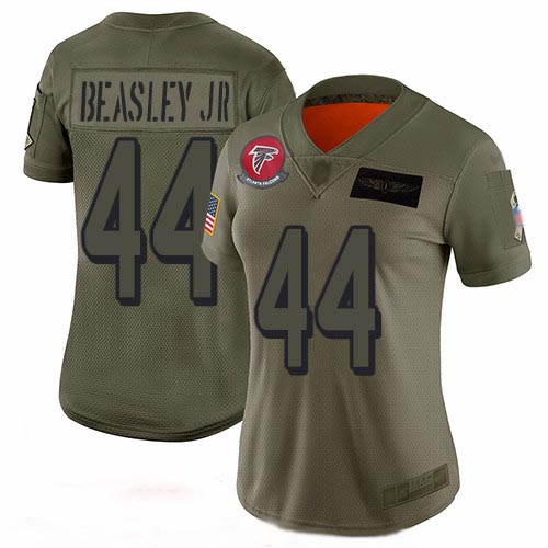Falcons #44 Vic Beasley Jr Camo Women's Stitched Football Limited 2019 Salute to Service Jersey Falcons #44 Vic Beasley Jr Camo Women's Stitched Football Limited 2019 Salute to Service Jersey