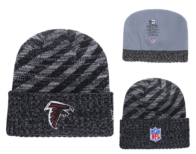 Falcons Black 2018 NFL Sideline Cold Weather Cuffed Knit Hat YD