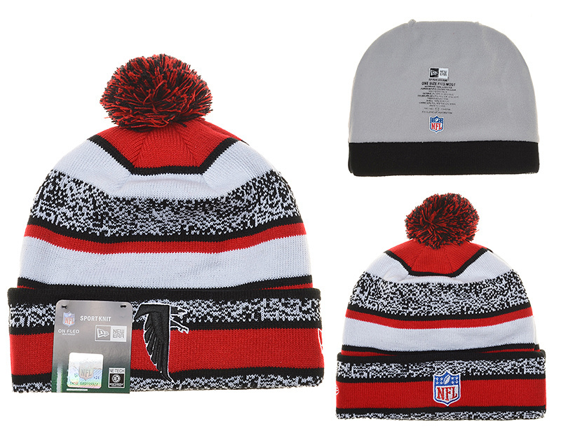 Falcons Classic Red Pom Knit Hat YD