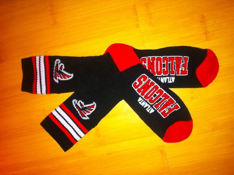 Falcons Team Logo Black NFL Socks Falcons Team Logo Black NFL Socks