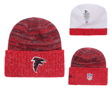 Falcons Team Logo Red Knit Hat YD2