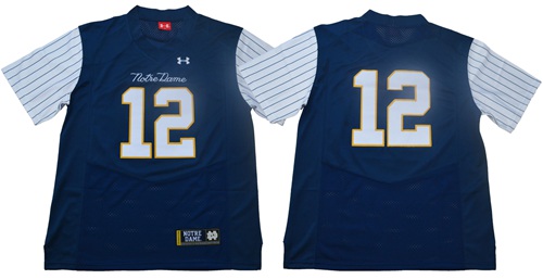 Fighting Irish #12 Ian Book Navy Strip Limited Shamrock Series Stitched NCAA Jersey Fighting Irish #12 Ian Book Navy Strip Limited Shamrock Series Stitched NCAA Jersey