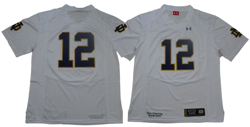 Fighting Irish #12 Ian Book White Limited Stitched NCAA Jersey Fighting Irish #12 Ian Book White Limited Stitched NCAA Jersey