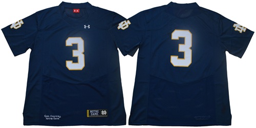 Fighting Irish #3 Joe Montana Navy Blue Limited Stitched NCAA Jersey Fighting Irish #3 Joe Montana Navy Blue Limited Stitched NCAA Jersey