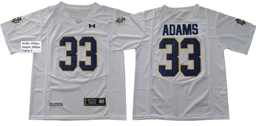 Fighting Irish #33 Josh Adams White Under Armour Stitched NCAA Jersey Fighting Irish #33 Josh Adams White Under Armour Stitched NCAA Jersey