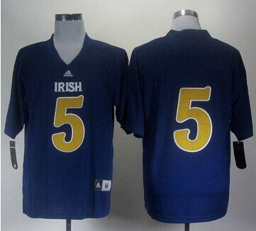 Fighting Irish #5 Everett Golson Navy Blue Shamrock Series Stitched NCAA Jersey Fighting Irish #5 Everett Golson Navy Blue Shamrock Series Stitched NCAA Jersey