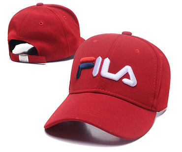 Fila Classic Red Sports Peaked Adjustable Hat SG