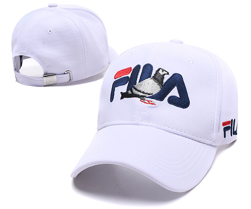 Fila Staple White Sports Peaked Adjustable Hat SG