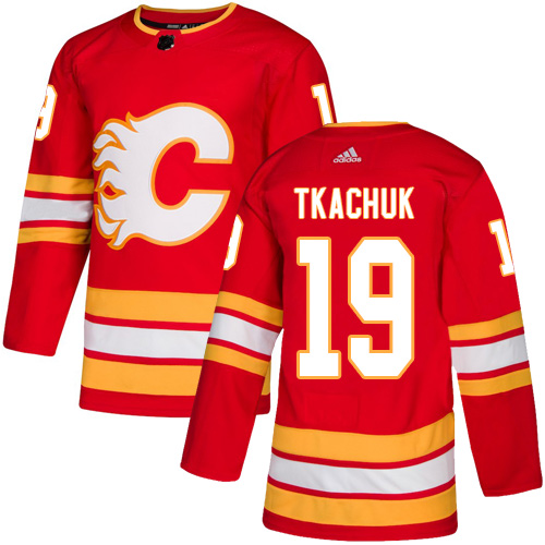 Flames #19 Matthew Tkachuk Red Alternate Authentic Stitched Hockey Jersey Flames #19 Matthew Tkachuk Red Alternate Authentic Stitched Hockey Jersey