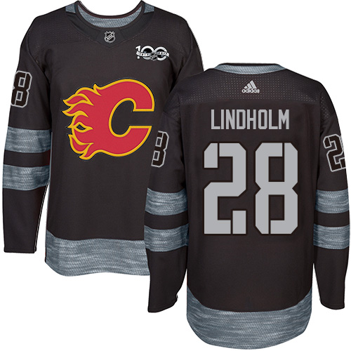 Flames #28 Elias Lindholm Black 1917-2017 100th Anniversary Stitched Hockey Jersey Flames #28 Elias Lindholm Black 1917-2017 100th Anniversary Stitched Hockey Jersey