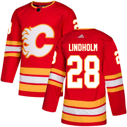 Flames #28 Elias Lindholm Red Alternate Authentic Stitched Hockey Jersey Flames #28 Elias Lindholm Red Alternate Authentic Stitched Hockey Jersey