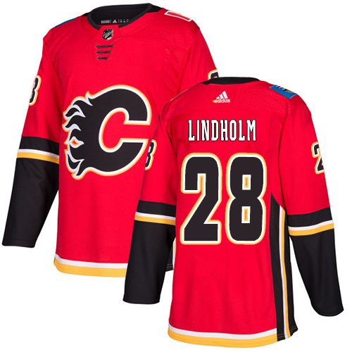 Flames #28 Elias Lindholm Red Home Authentic Stitched Hockey Jersey Flames #28 Elias Lindholm Red Home Authentic Stitched Hockey Jersey