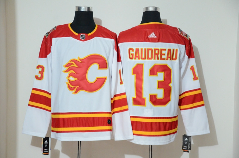 Flames 13 Johnny Gaudreau White 2019 Heritage Classic Breakaway Adidas Jersey Flames 13 Johnny Gaudreau White 2019 Heritage Classic Breakaway Adidas Jersey