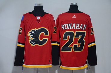 Flames 23 Sean Monahan Red Adidas Jersey