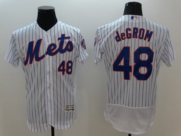 Mets #48 Jacob DeGrom Flexbase Authentic Collection White stitched mlb jerseys (1)