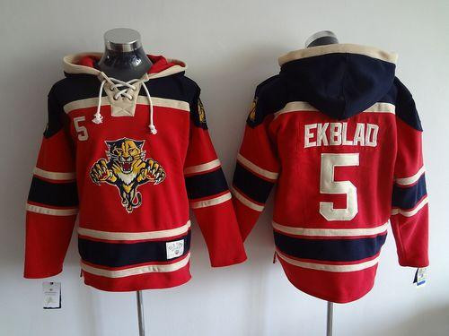 Florida Panthers #5 Aaron Ekblad Red Sawyer Hooded Sweatshirt Stitched NHL jersey Florida Panthers #5 Aaron Ekblad Red Sawyer Hooded Sweatshirt Stitched NHL jersey