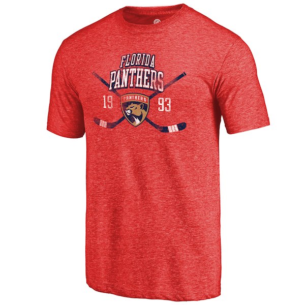Florida Panthers Fanatics Branded Red Vintage Collection Line Shift Tri Blend T-Shirt Florida Panthers Fanatics Branded Red Vintage Collection Line Shift Tri Blend T-Shirt