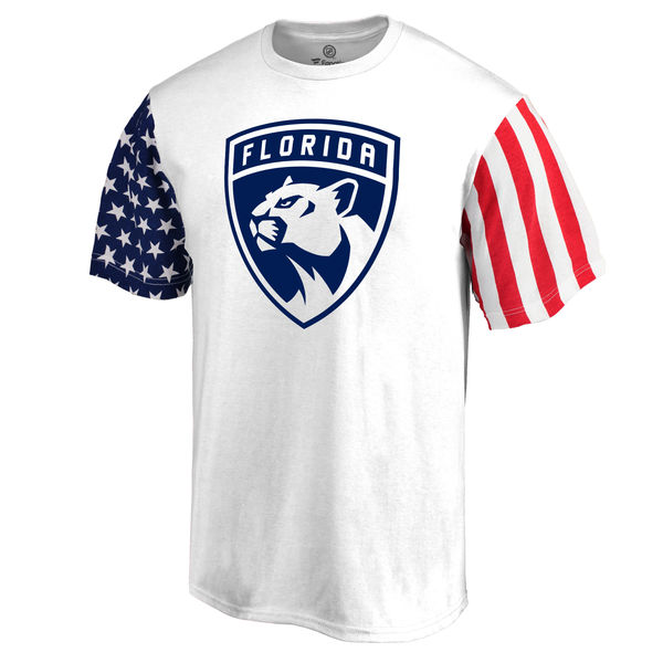 Florida Panthers Fanatics Branded Stars & Stripes T-Shirt White Florida Panthers Fanatics Branded Stars & Stripes T-Shirt White