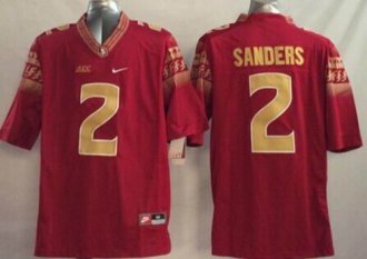 Florida State Seminoles #2 Deion Sanders Red Limited Stitched NCAA Limited Jersey