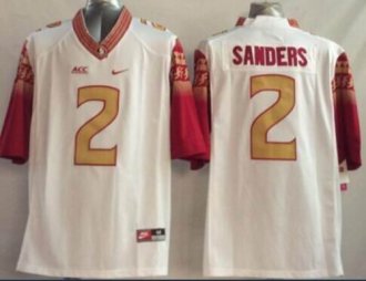 Florida State Seminoles #2 Deion Sanders White Limited Stitched NCAA Limited Jersey