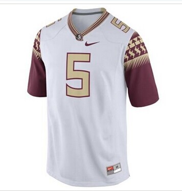 Florida State Seminoles #5 Jameis Winston White Stitched NCAA Limited Jersey Florida State Seminoles #5 Jameis Winston White Stitched NCAA Limited Jersey