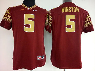 Florida State Seminoles (FSU) 5 Jameis Winston Red College Football Jersey