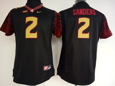 Florida State Seminoles 2 Deion Sanders Black College Football Jersey