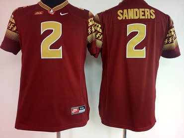 Florida State Seminoles 2 Deion Sanders Red College Football Jersey