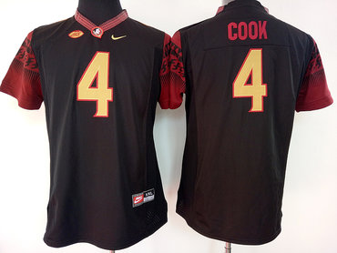Florida State Seminoles 4 Dalvin Cook Black College Football Jersey