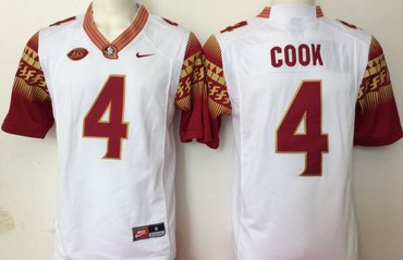 Florida State Seminoles 4 Dalvin Cook White College Football Jersey