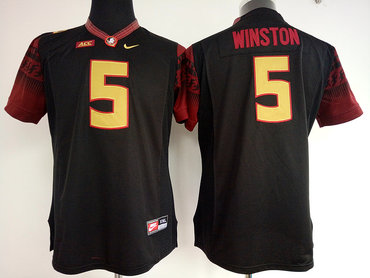 Florida State Seminoles 5 Jameis Winston Black College Football Jersey