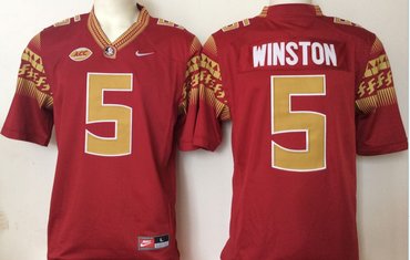 Florida State Seminoles 5 Jameis Winston Red College Football Jersey