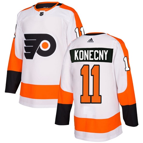 Flyers #11 Travis Konecny White Road Authentic Stitched Hockey Jersey Flyers #11 Travis Konecny White Road Authentic Stitched Hockey Jersey