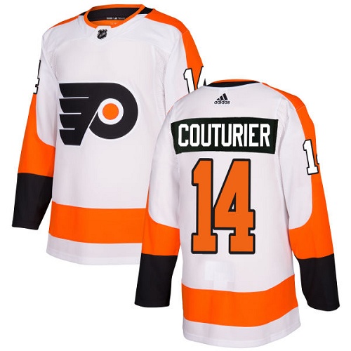 Flyers #14 Sean Couturier White Road Authentic Stitched Hockey Jersey Flyers #14 Sean Couturier White Road Authentic Stitched Hockey Jersey
