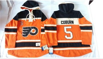 Flyers #5 Braydon Coburn Orange Sawyer Hooded Sweatshirt Stitched NHL Jersey Flyers #5 Braydon Coburn Orange Sawyer Hooded Sweatshirt Stitched NHL Jersey