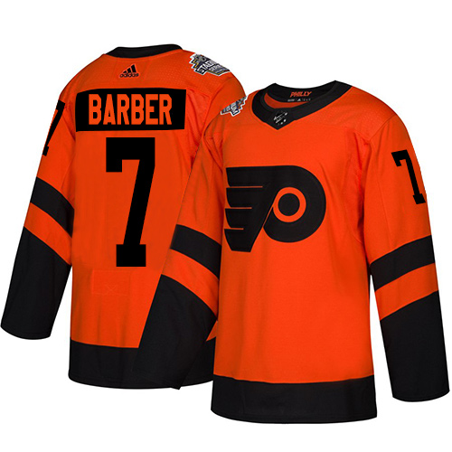 Flyers #7 Bill Barber Orange Authentic 2019 Stadium Series Stitched Hockey Jersey Flyers #7 Bill Barber Orange Authentic 2019 Stadium Series Stitched Hockey Jersey