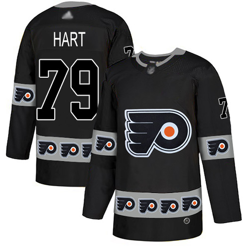 Flyers #79 Carter Hart Black Authentic Team Logo Fashion Stitched Hockey Jersey Flyers #79 Carter Hart Black Authentic Team Logo Fashion Stitched Hockey Jersey