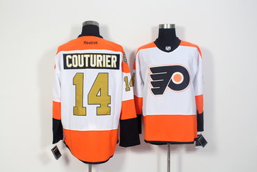Flyers 14 Sean Couturier White With 50th Anniversary Patch Reebok Jersey