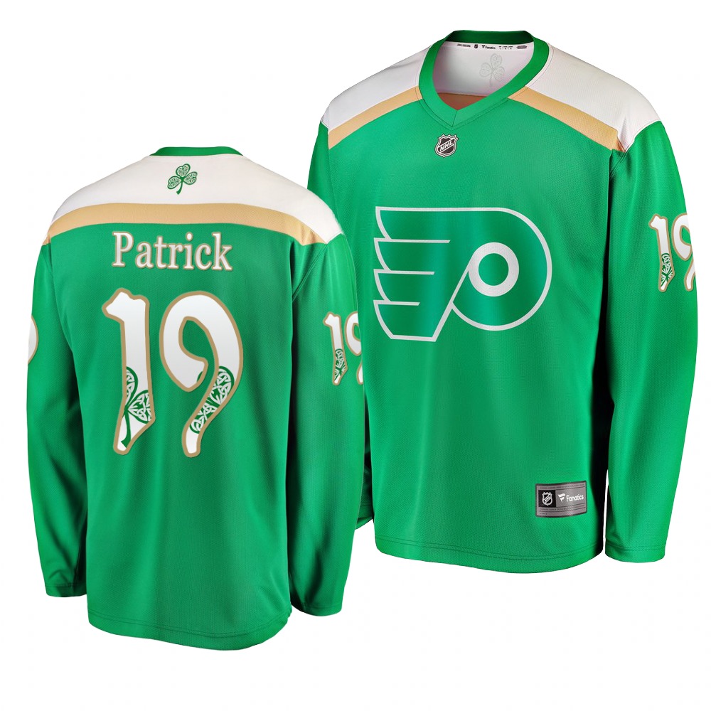 Flyers 19 Nolan Patrick Green 2019 St. Patrick's Day Adidas Jersey Flyers 19 Nolan Patrick Green 2019 St. Patrick's Day Adidas Jersey