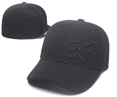 Fox Team Logo Black Stretch Fitted Hat SG2