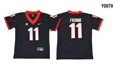 Georgia Bulldogs 11 Jake Fromm Black Youth College Football Jersey Georgia Bulldogs 11 Jake Fromm Black Youth College Football Jersey