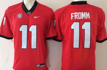 Georgia Bulldogs 11 Jake Fromm Red College Football Jersey