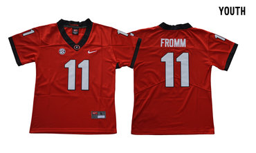 Georgia Bulldogs 11 Jake Fromm Red Youth College Football Jersey Georgia Bulldogs 11 Jake Fromm Red Youth College Football Jersey