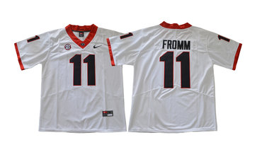 Georgia Bulldogs 11 Jake Fromm White College Football Jersey