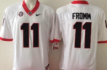 Georgia Bulldogs 11 Jake Fromm White College Football Jersey