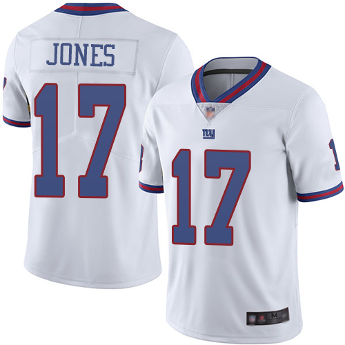 Giants #17 Daniel Jones White Youth Stitched Football Limited Rush Jersey Giants #17 Daniel Jones White Youth Stitched Football Limited Rush Jersey