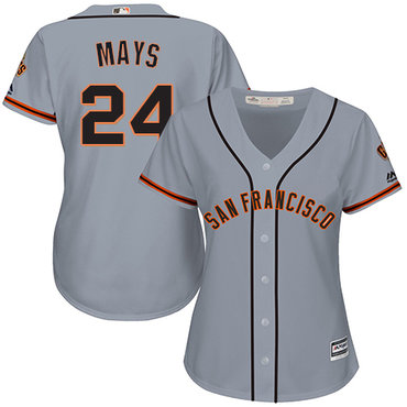 Giants #24 Willie Mays Grey Road Women's Stitched MLB Jersey Giants #24 Willie Mays Grey Road Women's Stitched MLB Jersey