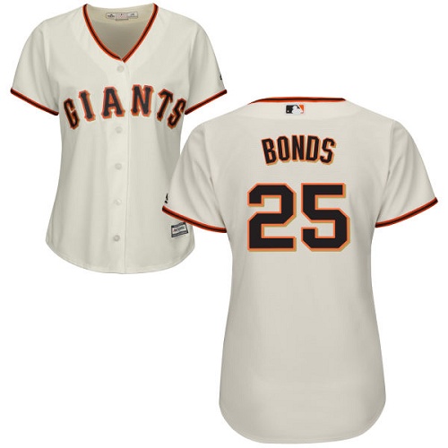 Giants #25 Barry Bonds Cream Home Women's Stitched MLB Jersey Giants #25 Barry Bonds Cream Home Women's Stitched MLB Jersey