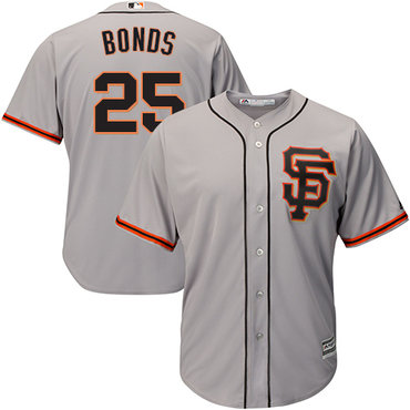 Giants #25 Barry Bonds Grey Road 2 Cool Base Stitched Youth MLB Jersey Giants #25 Barry Bonds Grey Road 2 Cool Base Stitched Youth MLB Jersey